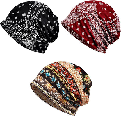 4 PCS Women Baggy Slouchy Beanie Chemo Hat Cap Slouchy Snood Hat Cancer Headwear… Apparel & Accessories > Clothing Accessories > Hats Waybas 3pcs Black Red Coffee  