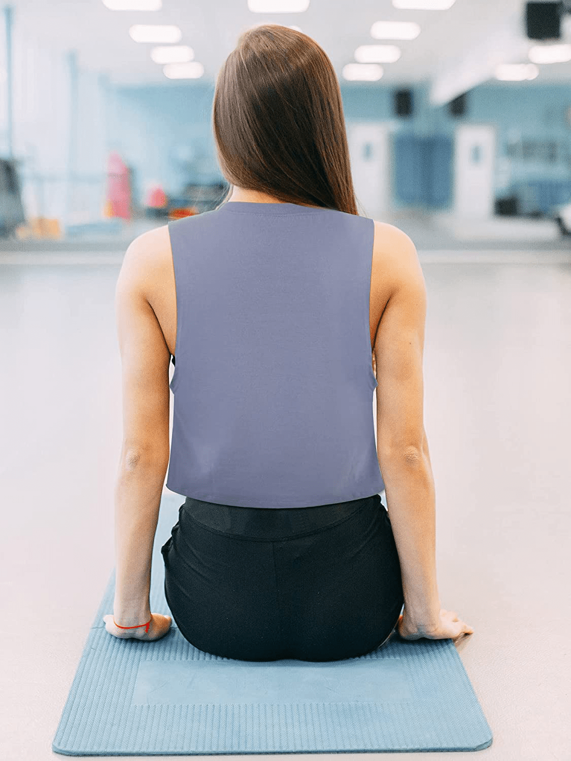 4 Pieces Basic Crop Tank Tops Cotton Sleeveless Racerback Tank Top Women Sports Top Apparel & Accessories > Clothing > Activewear Kylie Max   