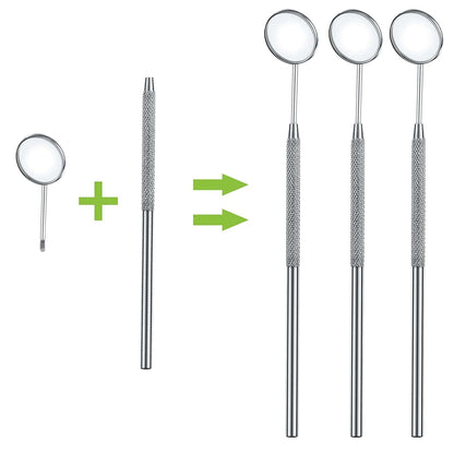 4 Pieces Eyelash Extension Mirror Makeup Detachable Mirrors Dental Mirror Stainless Steel Beauty Tools Mirror Inspection Mirror Dental Tool Inspect Instrument for Observing Small Details Health & Beauty > Personal Care > Cosmetics > Cosmetic Tools > Makeup Tools Maitys   
