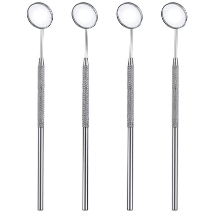 4 Pieces Eyelash Extension Mirror Makeup Detachable Mirrors Dental Mirror Stainless Steel Beauty Tools Mirror Inspection Mirror Dental Tool Inspect Instrument for Observing Small Details Health & Beauty > Personal Care > Cosmetics > Cosmetic Tools > Makeup Tools Maitys   