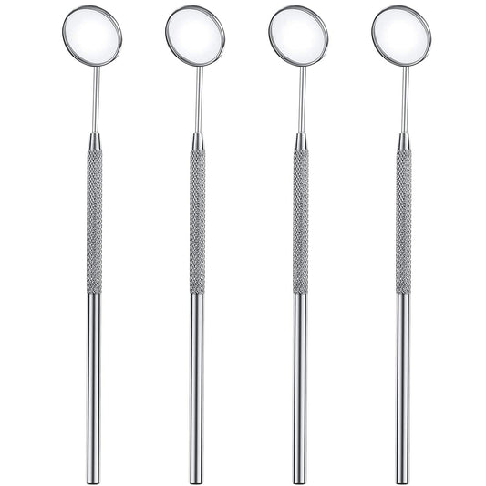 4 Pieces Eyelash Extension Mirror Makeup Detachable Mirrors Dental Mirror Stainless Steel Beauty Tools Mirror Inspection Mirror Dental Tool Inspect Instrument for Observing Small Details Health & Beauty > Personal Care > Cosmetics > Cosmetic Tools > Makeup Tools Maitys   