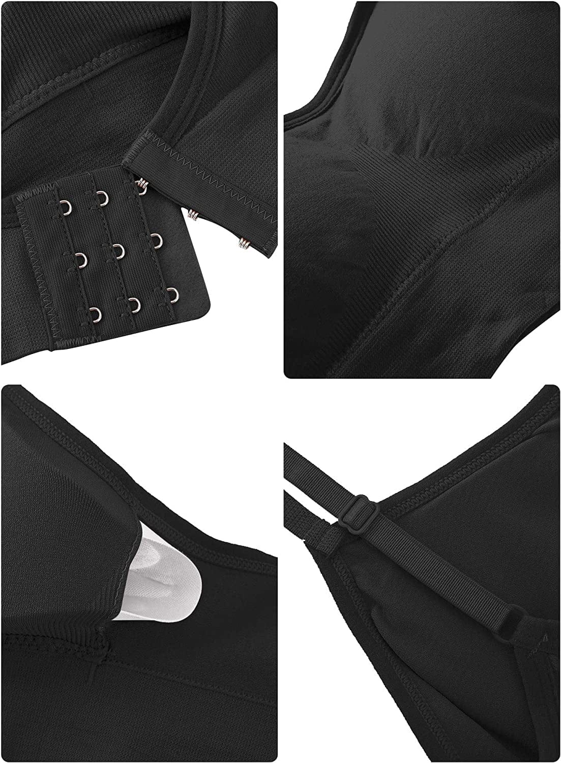 4 Pieces Neck Bralettes Wireless Cami Bra Tank Top Bra Sports Bra for Women Girls