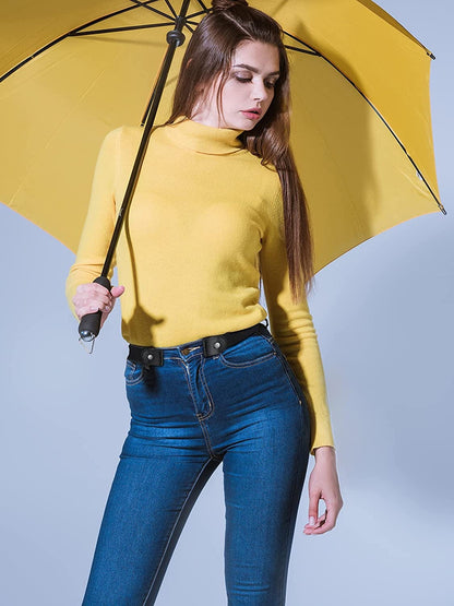 4 Pieces No Buckle Stretch Belt Adjustable Unisex Belt Invisible Elastic Belt for Men Women Jeans Pants Skirts Apparel & Accessories > Clothing Accessories > Belts Syhood   