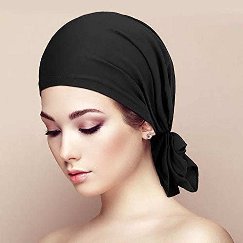 4 Pieces Slip-On Pre-Tied Head Scarves Women Headwear Turban Beanie Caps Head Wrap Headscarf for Women Girls Apparel & Accessories > Clothing Accessories > Headwear Syhood   