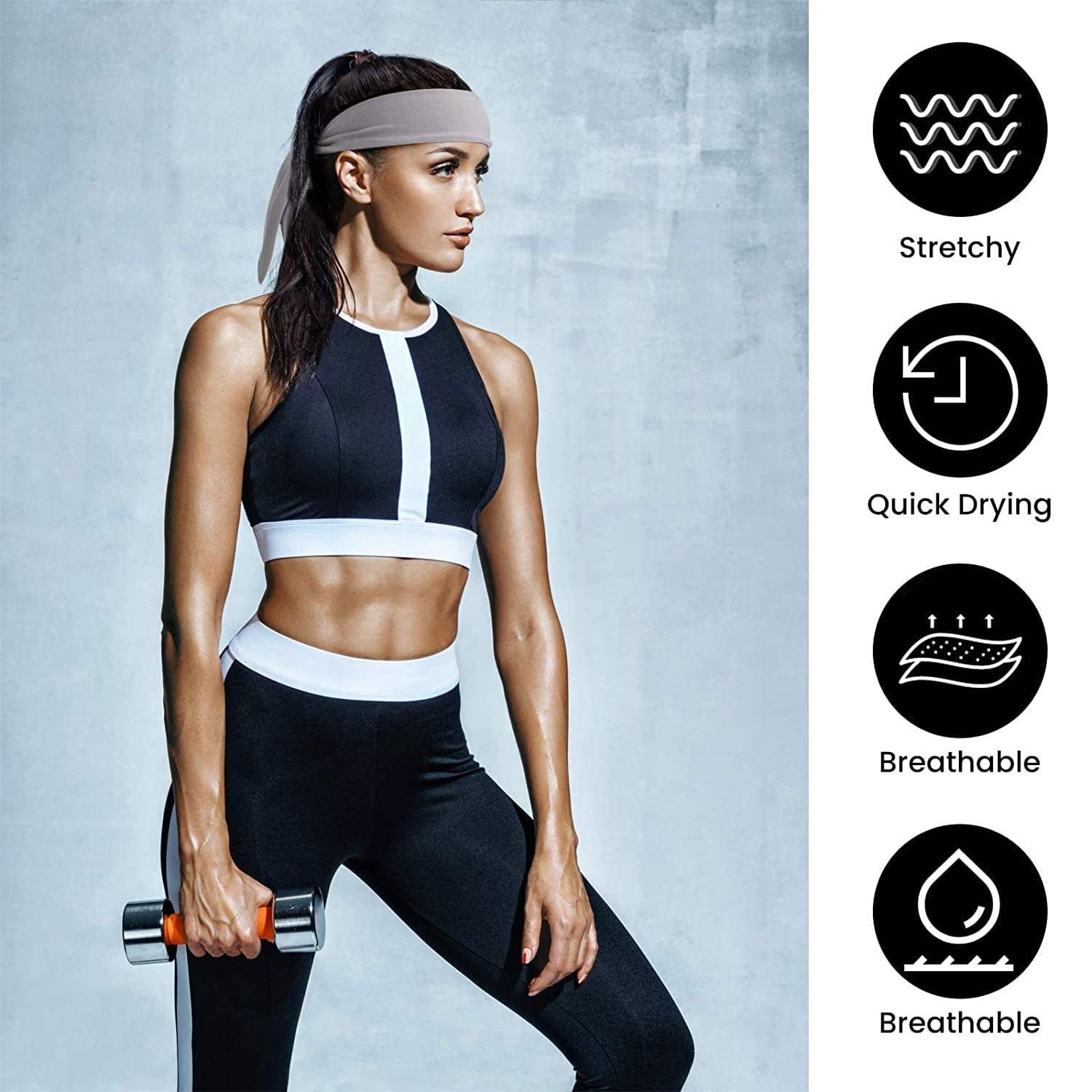 4 Pieces Tennis Tie Headband Head Tie Tennis Bandana Elastic Sports Sweatband Stretchy Headbands Adjustable Non-Slip Headband for Women Men Running Athletic Exercise Workout Apparel & Accessories > Clothing Accessories > Bandanas & Headties Syhood   