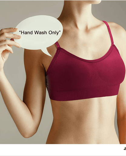 4 Pieces V Neck Bralettes Wireless Cami Bra Tank Top Bra Sports Bra for Women Girls Apparel & Accessories > Clothing > Underwear & Socks > Bras Kylie Max   