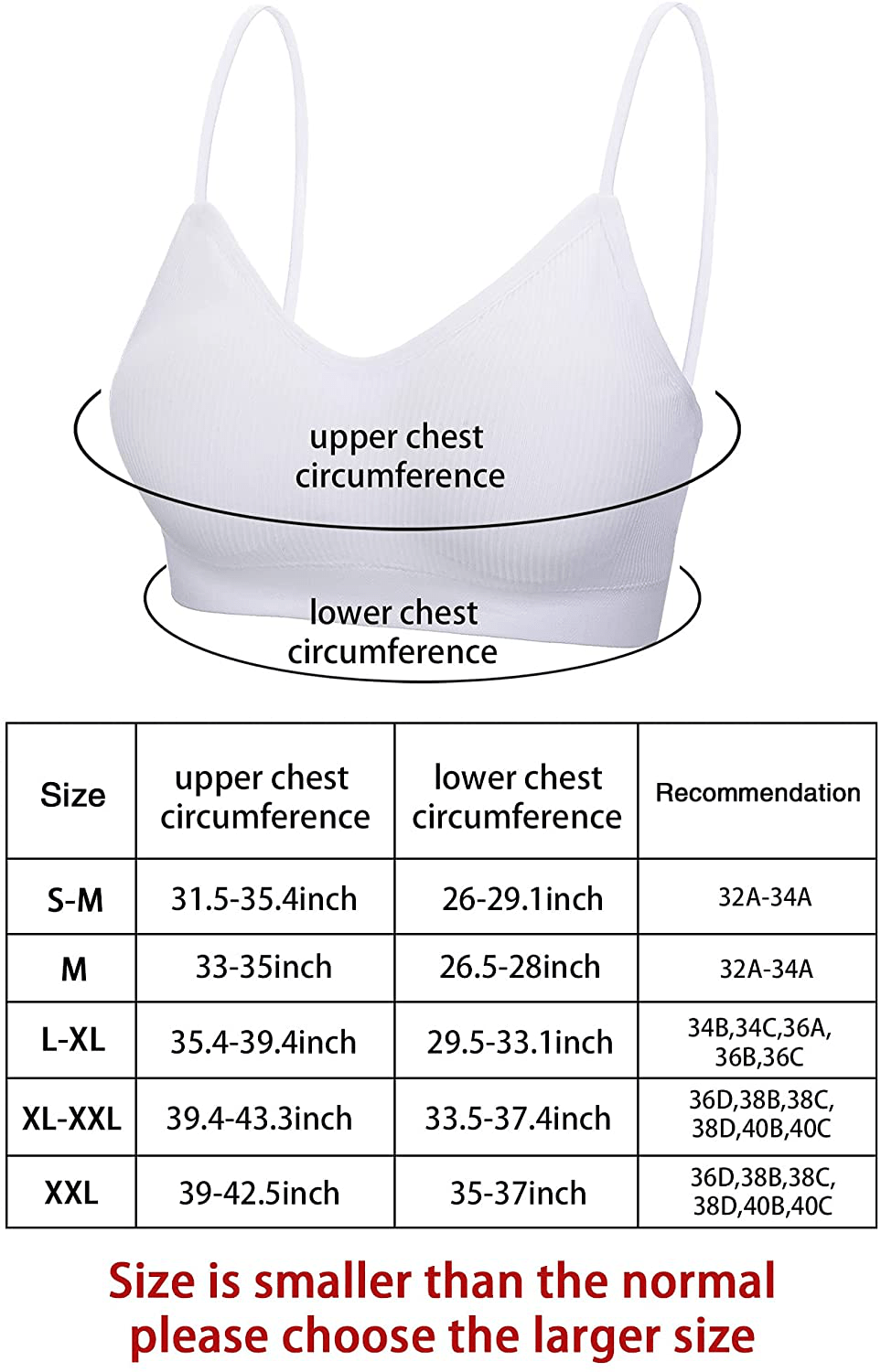 4 Pieces V Neck Cami Bra Padded Seamless Bralette Straps Sleeping Bra for Women Girls Apparel & Accessories > Clothing > Underwear & Socks > Bras Kylie Max   