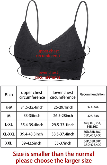 4 Pieces V Neck Cami Bra Padded Seamless Bralette Straps Sleeping Bra for Women Girls  Kylie Max   