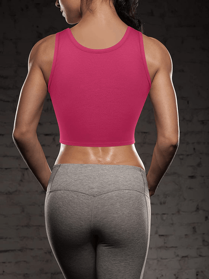 4 Pieces Women Basic Crop Tank Top Short Sleeveless Sports Crop Top Apparel & Accessories > Clothing > Activewear Kylie Max   