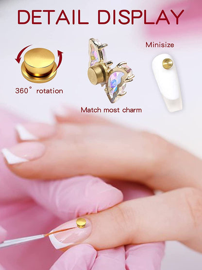 40 Pieces Spinning Nail Charms, TOROKOM Gold Nail Art Rotating Charm Rotary Bearing Rotating Nail Tool for Girl Women Nail Art Charms Design DIY Crafting Jewelry Accessories (2 Sizes) Health & Beauty > Personal Care > Cosmetics > Cosmetic Tools > Nail Tools TOROKOM   