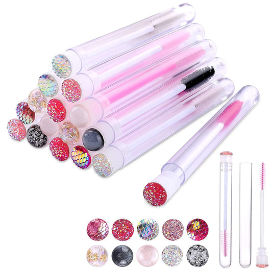 Dming 10Pcs Eyelash Brush Lash Wand Makeup Tool Eyelash Extension Supplies Cleaning Brush Diamond Mascara Mix Color Health & Beauty > Personal Care > Cosmetics > Cosmetic Tools > Makeup Tools Dming mix 10 Count (Pack of 1) 