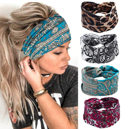 Gortin Boho Headbands Criss Cross Hair Bands Stretch Yoga Sweatband Turban Tie Dye Wide Head Wraps Twist Head Bands for Women and Girls4 Pcs (A-Tie Dye) Apparel & Accessories > Clothing Accessories > Bandanas & Headties GORTIN G-Gorgeous  