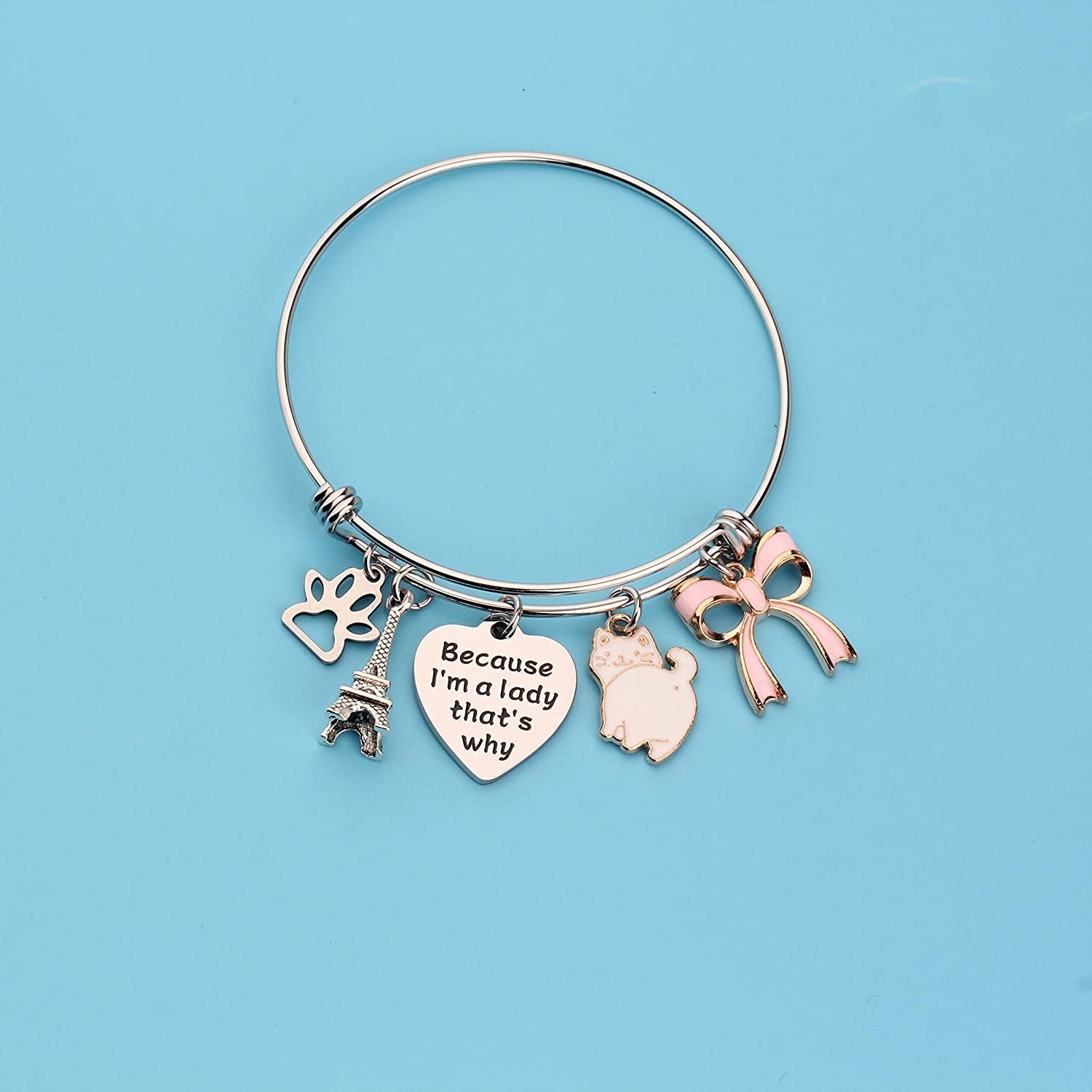 BAUNA the Aristocats Inspired Bracelet Marie Cat Comic Movie Cute Jewelry for Friend Apparel & Accessories > Jewelry > Bracelets BAUNA   