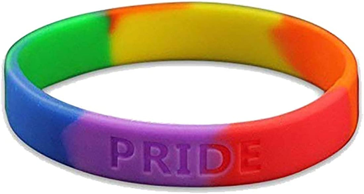 CHOORO LGBT Bracelet Gay Pride Bracelets Rainbow Silicone Rubber Wristbands LGBTQ Jewelry Gay Pride Gifts Apparel & Accessories > Jewelry > Bracelets CHOORO pride  