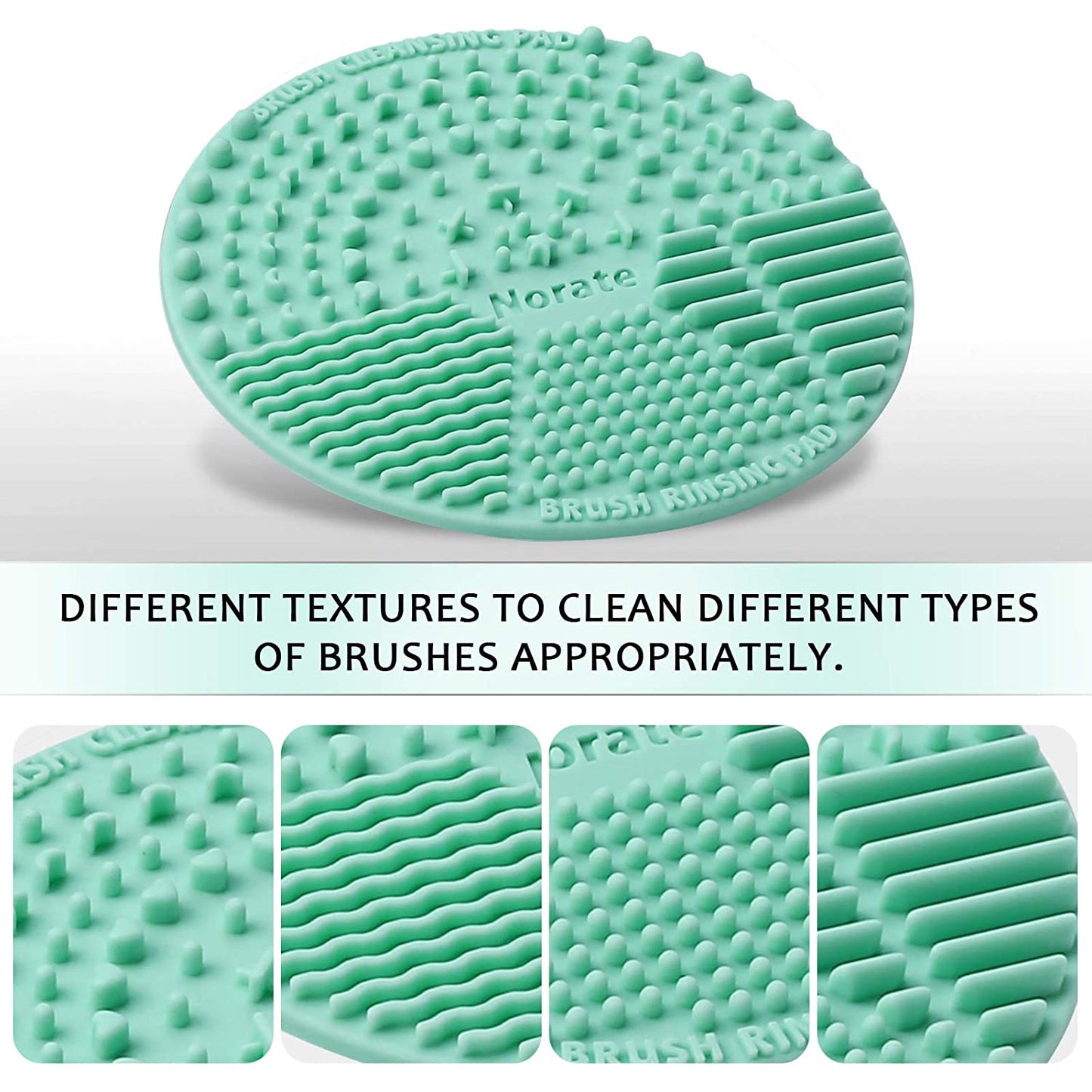 Brush Cleaning Mat, Silicone Makeup Cleaning Brush Scrubber Mat Portable Washing Tool Cosmetic Brush Cleaner with Suction Cup for Valentines Day Health & Beauty > Personal Care > Cosmetics > Cosmetic Tools > Makeup Tools Norate   