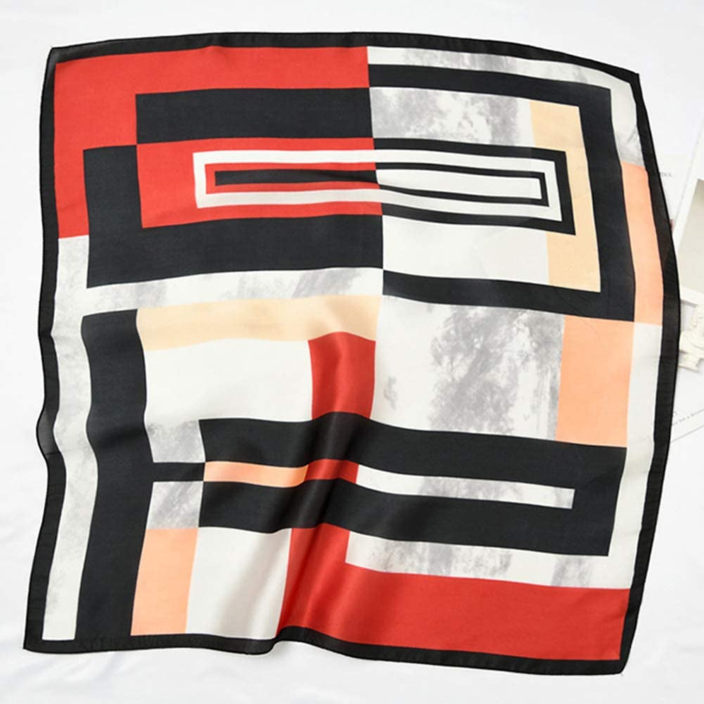 Women'S Fashion Soft Large Satin Square Chiffon Polyester Scarf Set Head Neck Multiuse Solid Colors Available Apparel & Accessories > Clothing Accessories > Bandanas & Headties Persmileful   