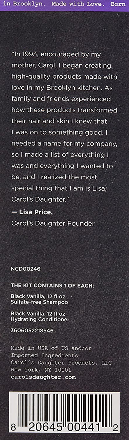 Carol’S Daughter Black Vanilla Curly Hair Sulfate Free Shampoo and Conditioner Set for Dry, Damaged Natural Hair, Moisturizing and Hydrating Hair Care Bundle - Made with Shea Butter, Aloe and Rosemary Health & Beauty > Personal Care > Hair Care Carol's Daughter   