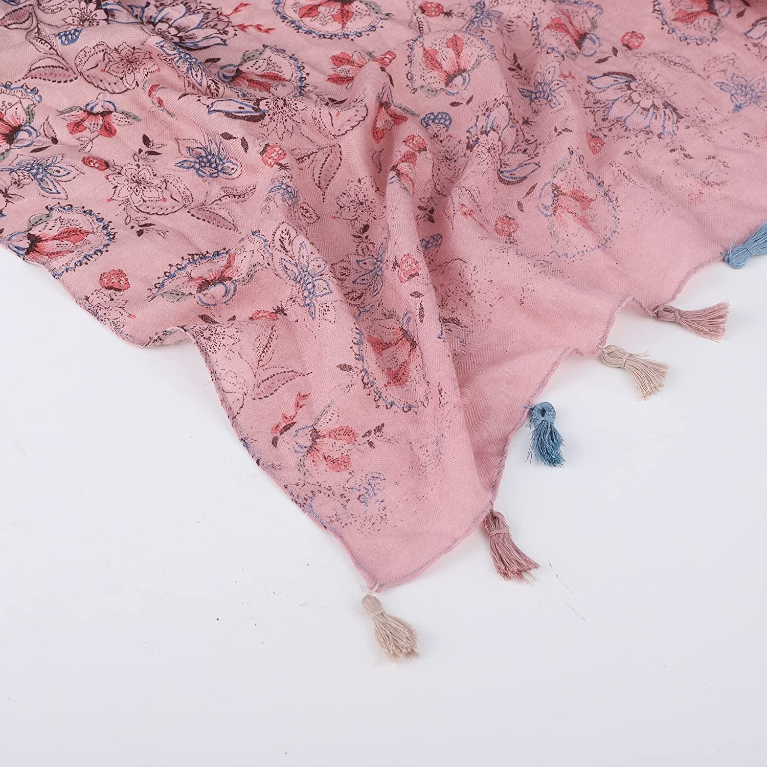 FRAIFICE Lightweight Scarf for Women for Spring Summer Fall Geometric Scarves Shawl Wrap Pashimina with Tassels Apparel & Accessories > Clothing Accessories > Scarves & Shawls FRAIFICE   