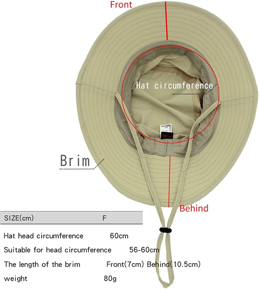 Llmoway Women Lightweight Safari Sun Hat Quick Dry Fishing Hat with Strap Cool Apparel & Accessories > Clothing Accessories > Hats LLmoway   