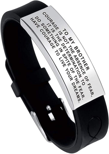 Inspirational Wristband Bracelet Gift Idea to My Brother in Law on Her Wedding Day from Sister Brother Apparel & Accessories > Jewelry > Bracelets Shenzhen Dihepeng Co.,Ltd   
