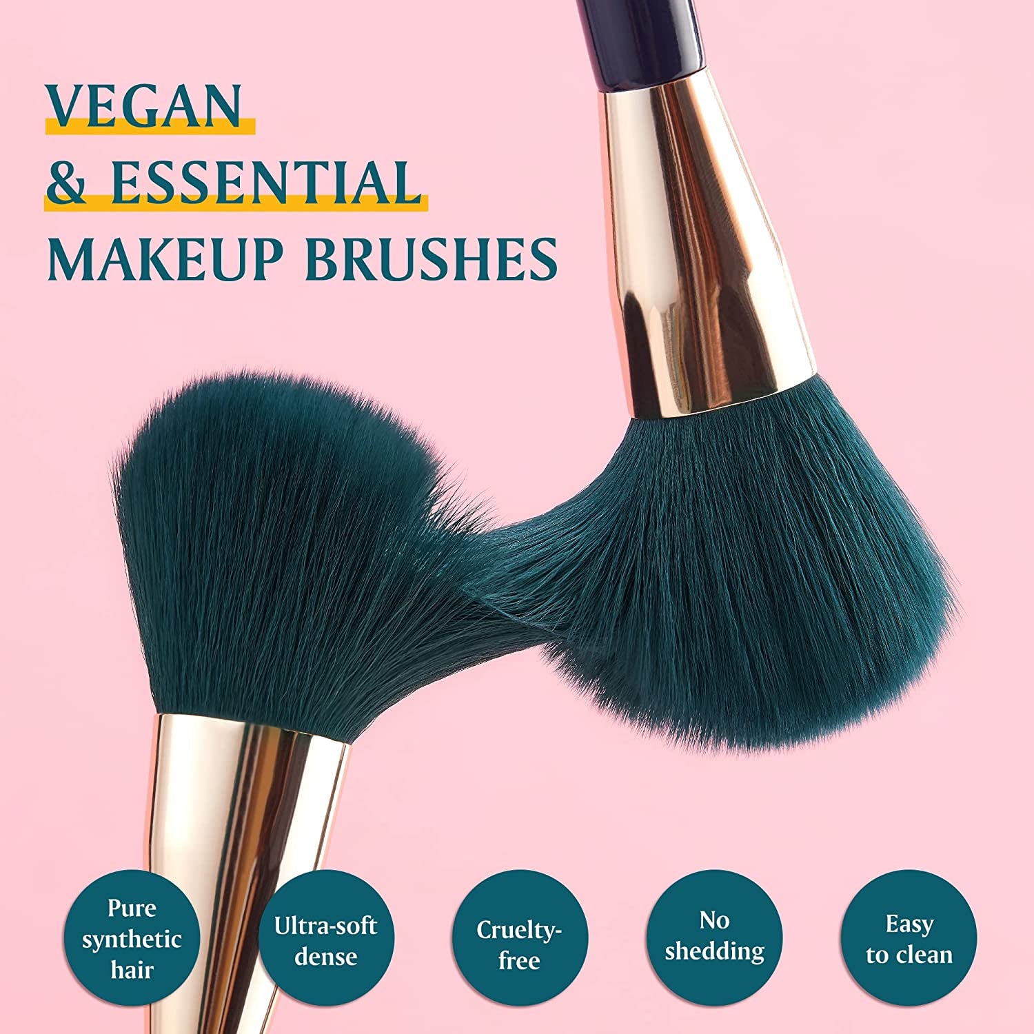 Jessup 15Pcs Makeup Brushes Set Powder Foundation Eyeshadow Eyeliner Lip Contour Concealer Smudge Brush Tool Blue/Darkgreen T113 Health & Beauty > Personal Care > Cosmetics > Cosmetic Tools > Makeup Tools Jessup   