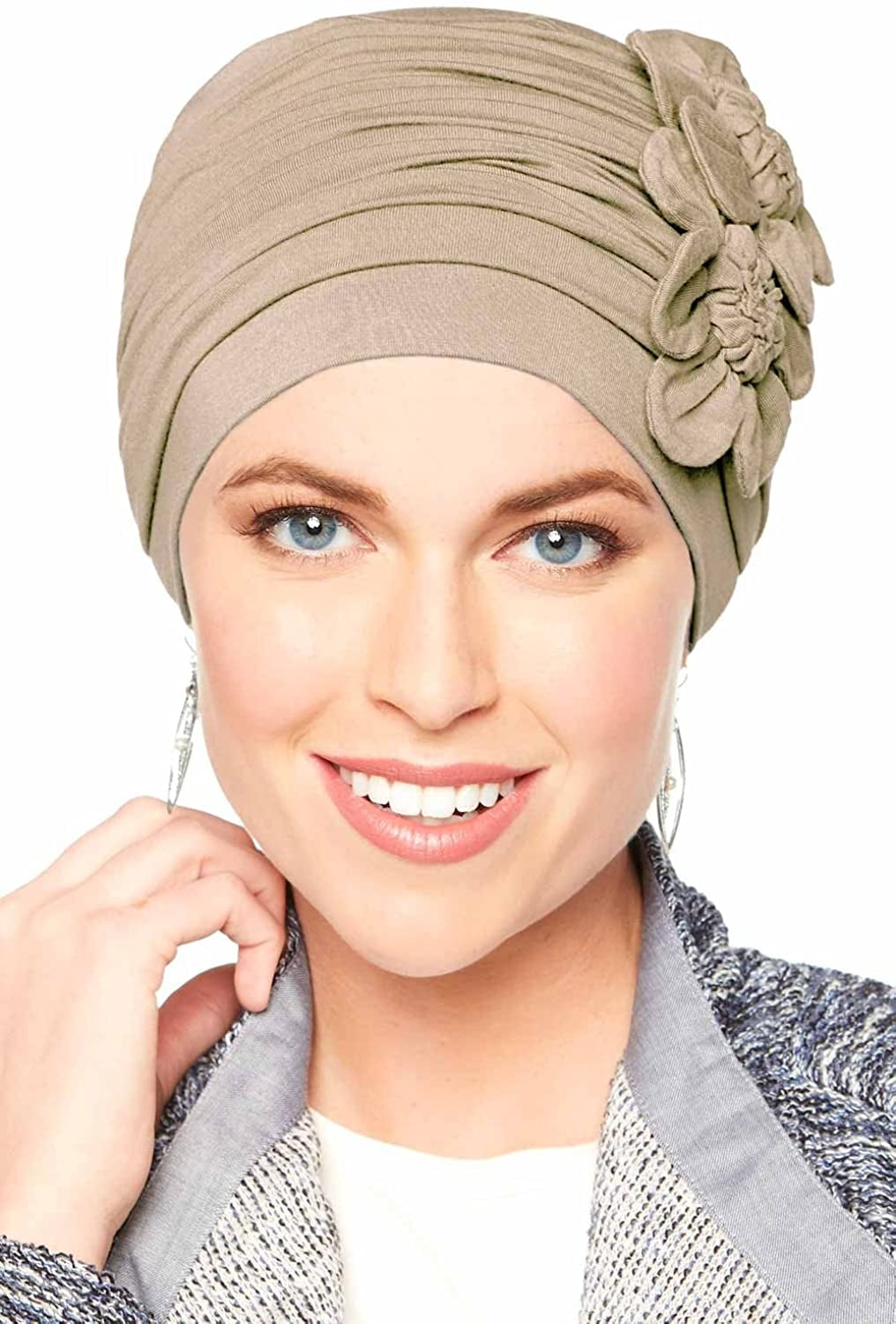 Cardani Flapper Turban - Vintage Flapper Hat in Soft Viscose from Bamboo Apparel & Accessories > Clothing Accessories > Headwear Cardani Luxury Bamboo - French Beige One Size 