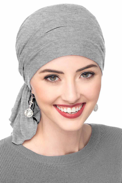 Headcovers Unlimited Slip-On Scarf - Cancer Headwear for Women (Cream) Apparel & Accessories > Clothing Accessories > Headwear Headcovers Gray Heather One Size 