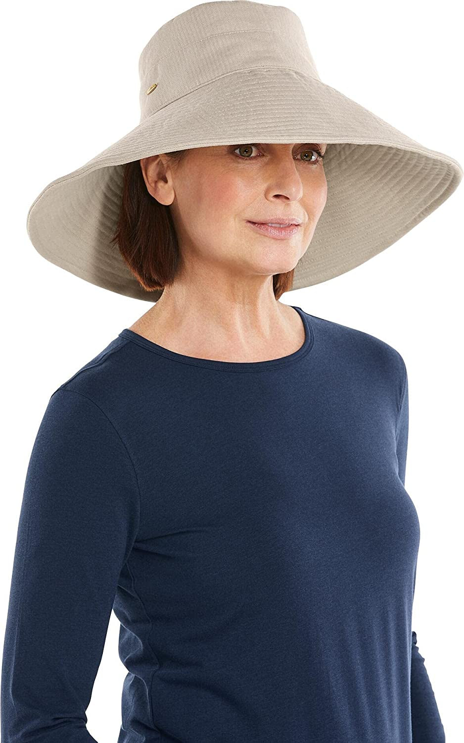 Coolibar UPF 50+ Women'S Brittany Beach Hat - Sun Protective Apparel & Accessories > Clothing Accessories > Hats Coolibar Natural Modern Herringbone One Size 