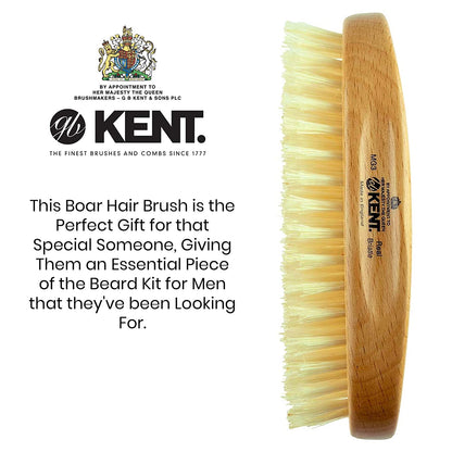 Kent MG3 Finest Men'S Hair Brush & Beard Brush for Skin Care - 100% Natural White Boar Bristle Brush for Mens Grooming, Scalp Brush, 360 Wave, and Beard Straightener for Men'S Hair Care Health & Beauty > Personal Care > Hair Care KENT   