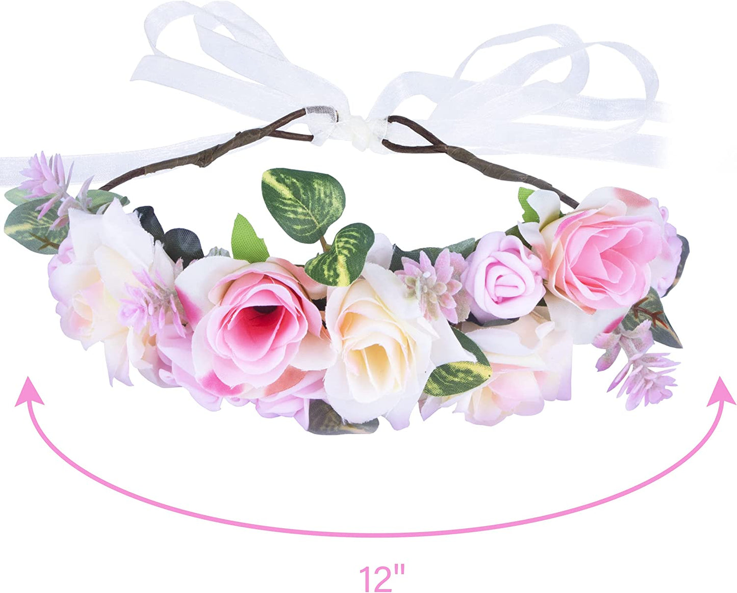 Baby Shower Decoration for Mom to Be and Dad to Be, Pink Flowers Style Tiara + White & Pink Sash + White & Pink "Dad to Be" Pin, Maternity Christmas Gift for Her Nd Him Apparel & Accessories > Clothing Accessories > Sashes VeryMerryMakering   