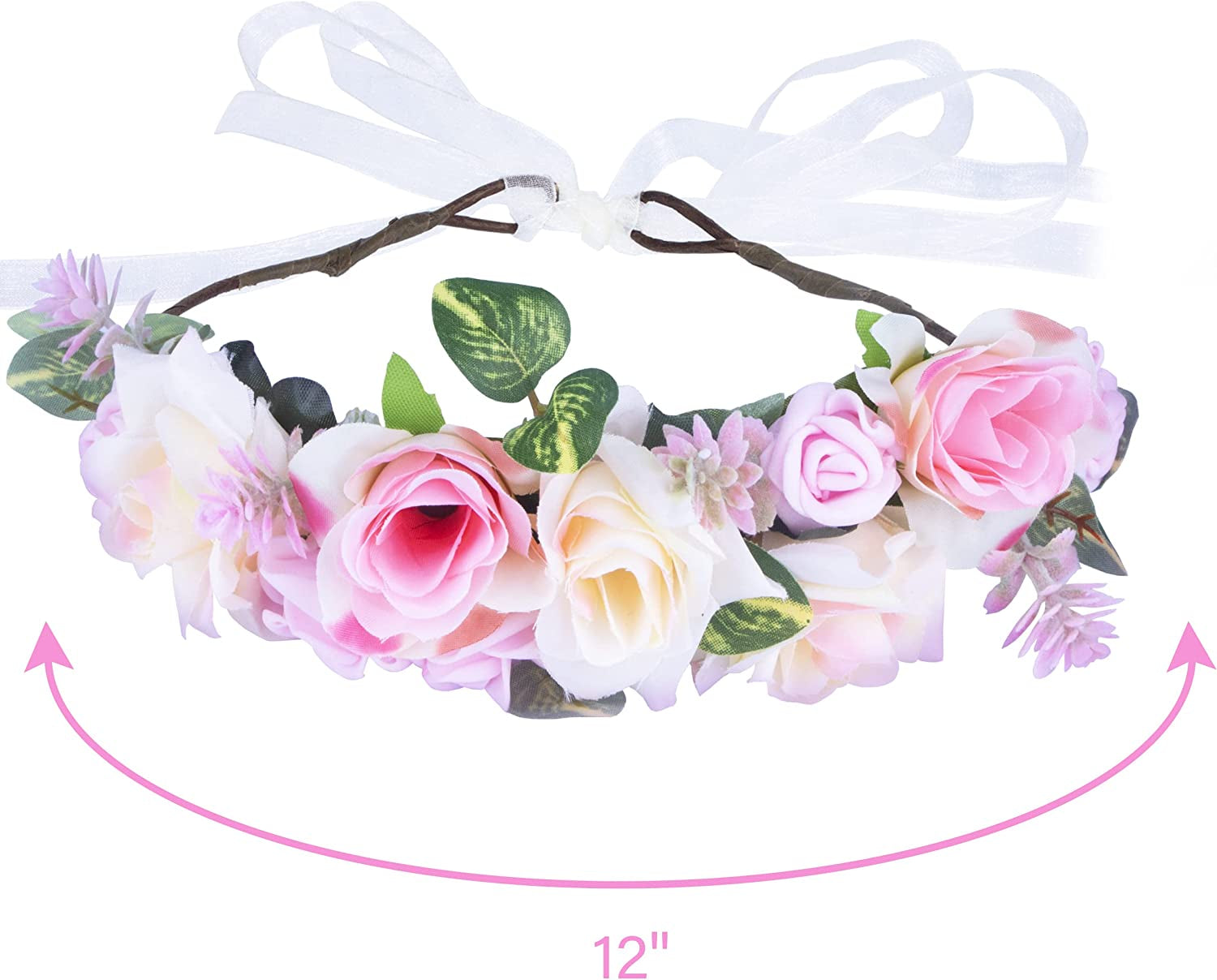 Baby Shower Decoration for Mom to Be and Dad to Be, Pink Flowers Style Tiara + White & Pink Sash + White & Pink "Dad to Be" Pin, Maternity Christmas Gift for Her Nd Him Apparel & Accessories > Clothing Accessories > Sashes VeryMerryMakering   