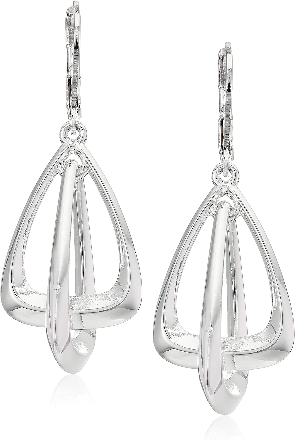 Nine West Classics Apparel & Accessories > Jewelry > Earrings KYLIE MAX Silver ORBITAL DROP LVRBK 
