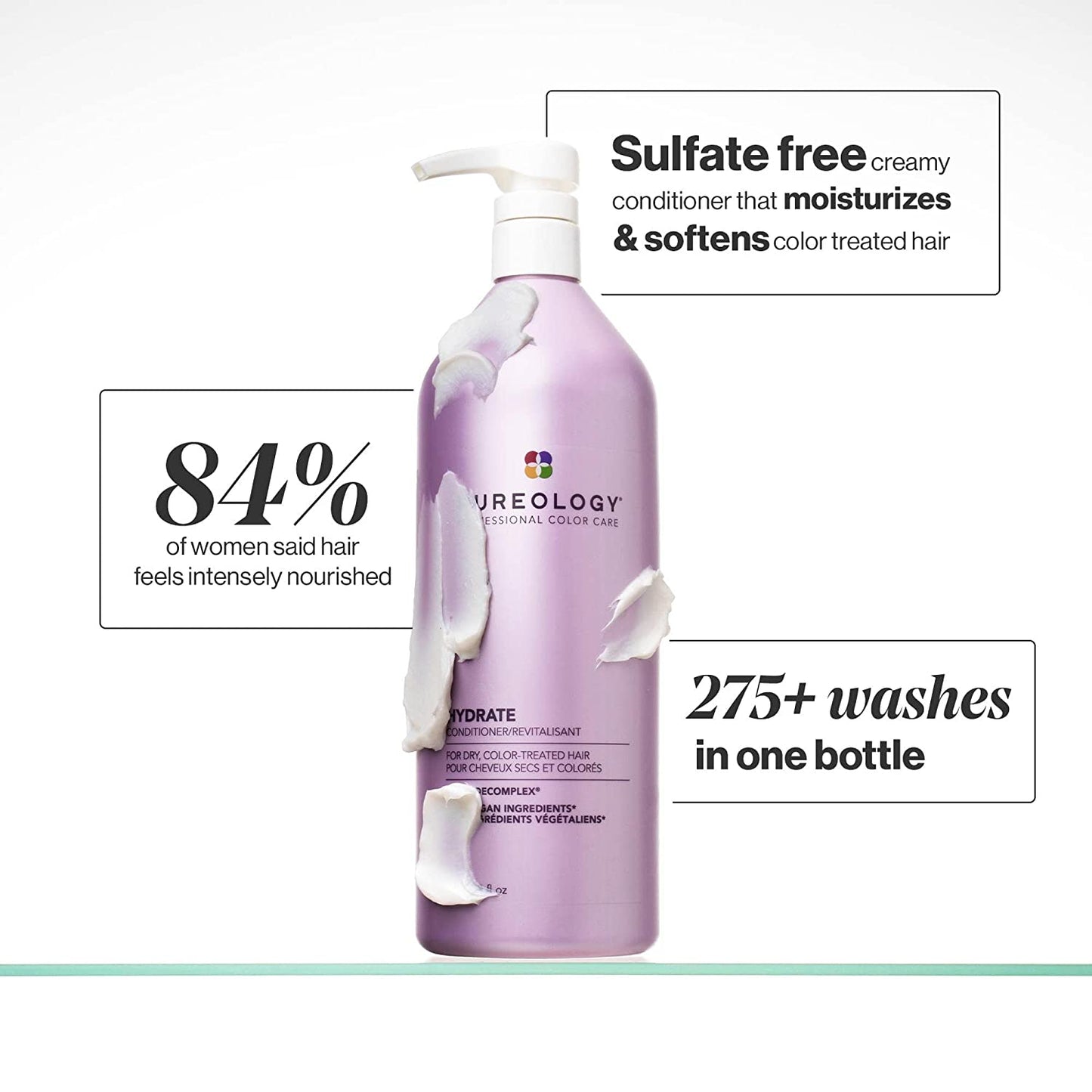 Pureology Hydrate Moisturizing Conditioner | for Medium to Thick Dry, Color Treated Hair | Sulfate-Free | Vegan Health & Beauty > Personal Care > Hair Care Pureology   
