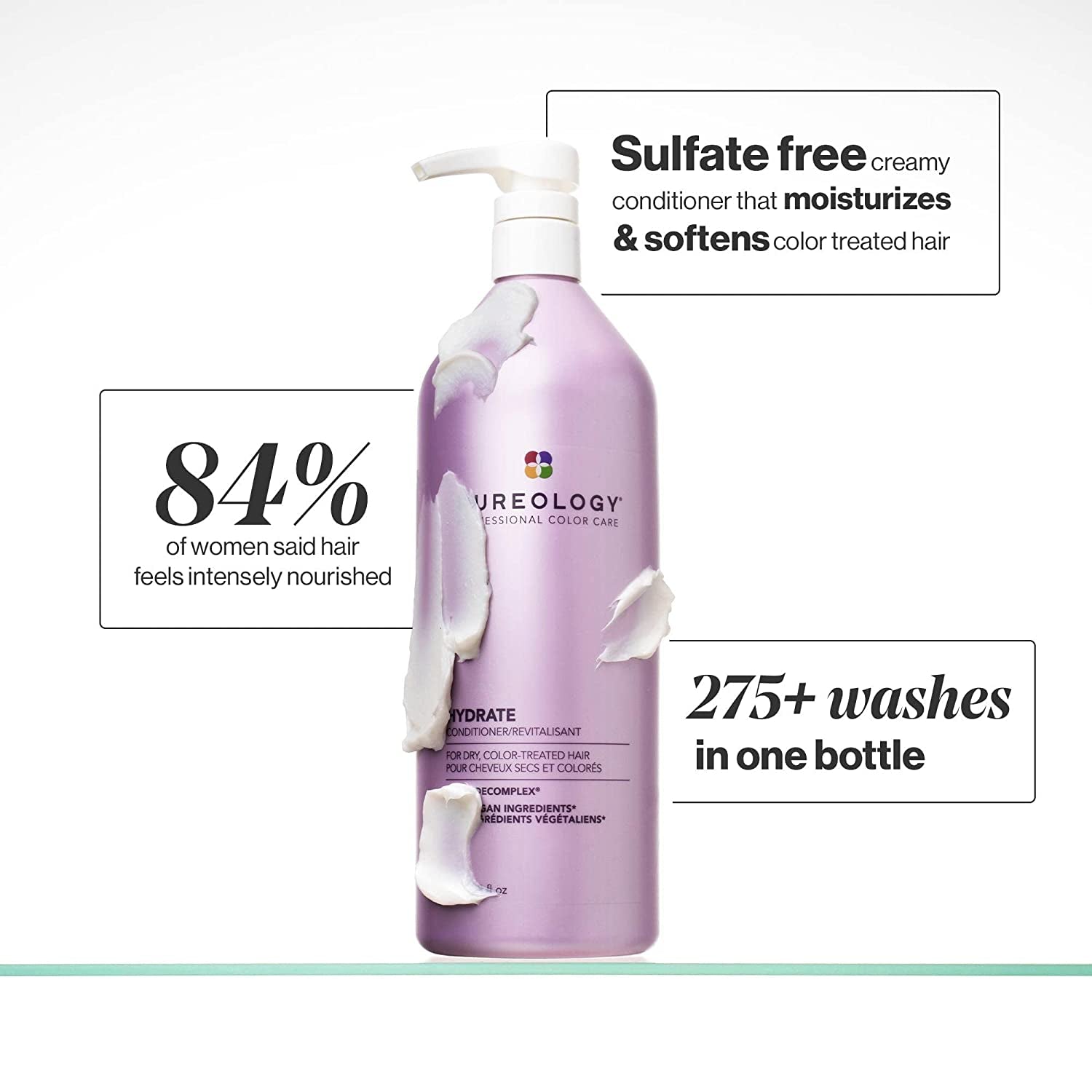 Pureology Hydrate Moisturizing Conditioner | for Medium to Thick Dry, Color Treated Hair | Sulfate-Free | Vegan Health & Beauty > Personal Care > Hair Care Pureology   