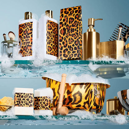 Gift Baskets for Women & Men, 18Pc Honey Almond Home Bath Pampering Package for Relaxing Stress Relief, Leopard Print Thank You, Birthday Gifts, Spa Self Care Kit, Aromatherapy Gifts Health & Beauty > Personal Care > Cosmetics > Bath & Body LOVERY   