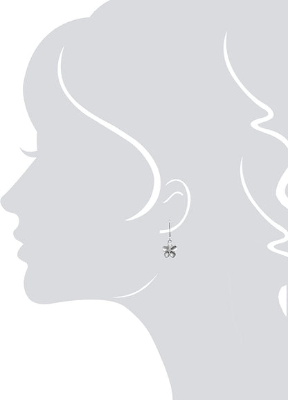 Honolulu Jewelry Company Sterling Silver Plumeria Flower Nature Hook Earrings with Czs, 12Mm Apparel & Accessories > Jewelry > Earrings Honolulu Jewelry Company   