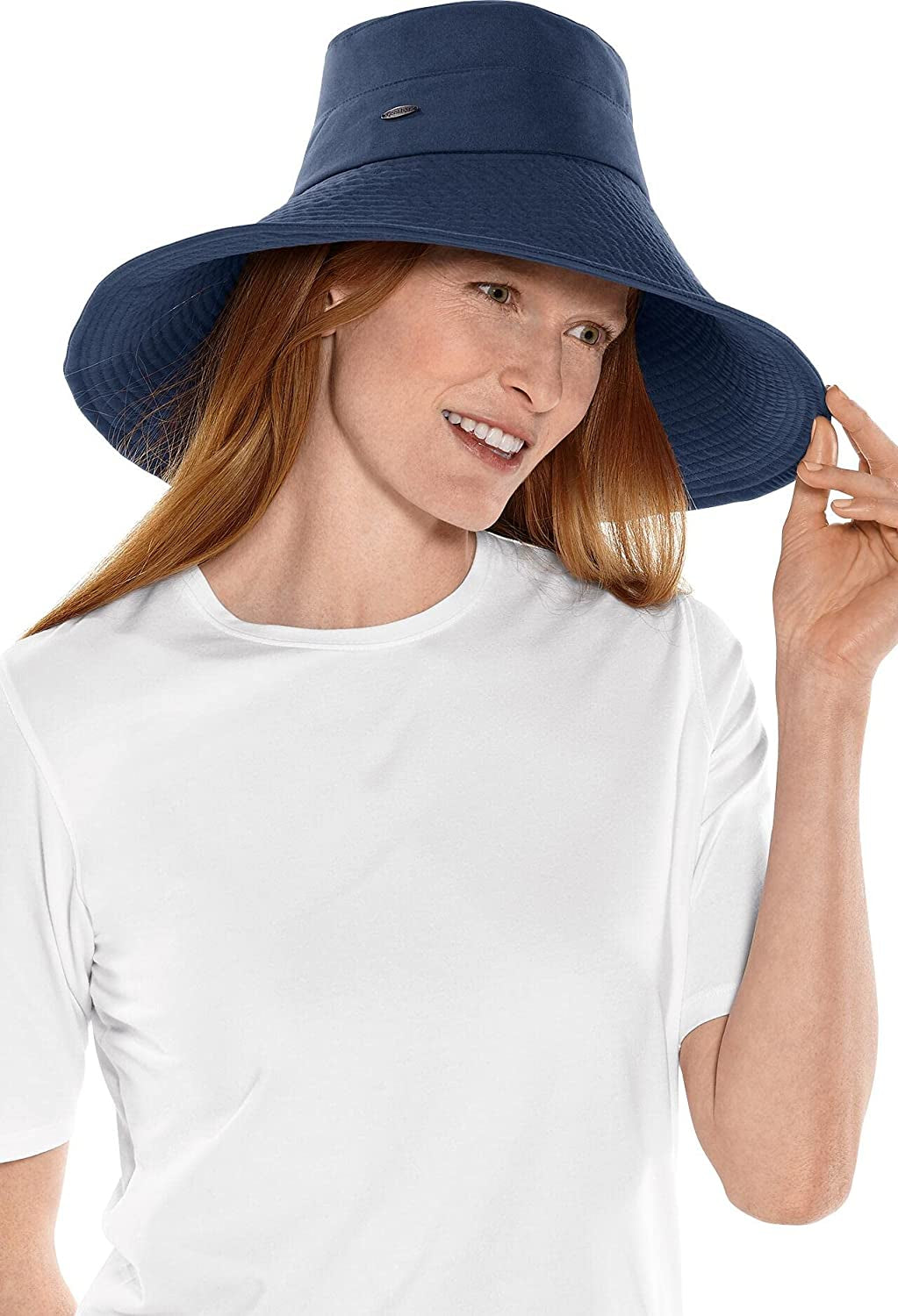 Coolibar UPF 50+ Women'S Brittany Beach Hat - Sun Protective Apparel & Accessories > Clothing Accessories > Hats Coolibar Navy One Size 