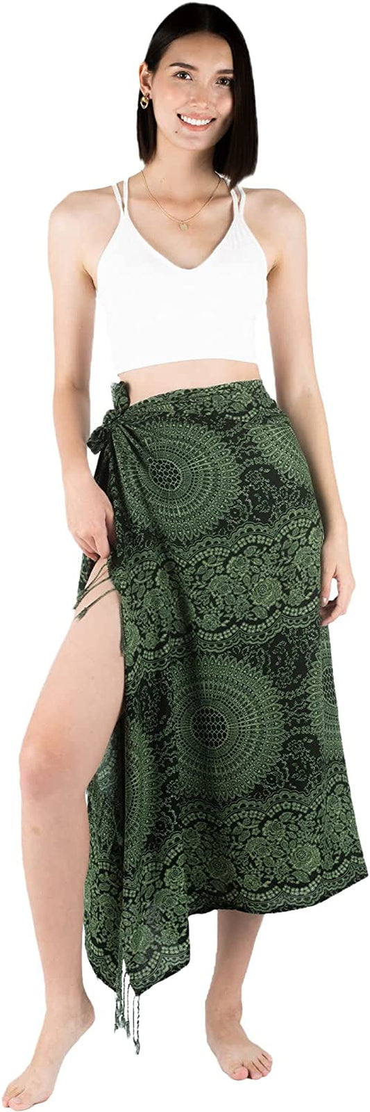Gypsy Gal Pashmina Shawls and Wraps Scarves for Women in Large Soft Silky Rave Scarf Apparel & Accessories > Clothing Accessories > Scarves & Shawls GYPSY GAL Gypsy Mandala Green Medium 