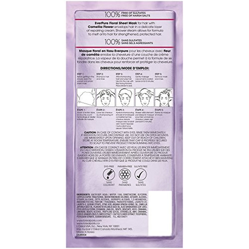 L'Oréal Paris Hair Care Everpure Intense Repair Hair Sheet Mask Health & Beauty > Personal Care > Hair Care L'Oreal Paris   