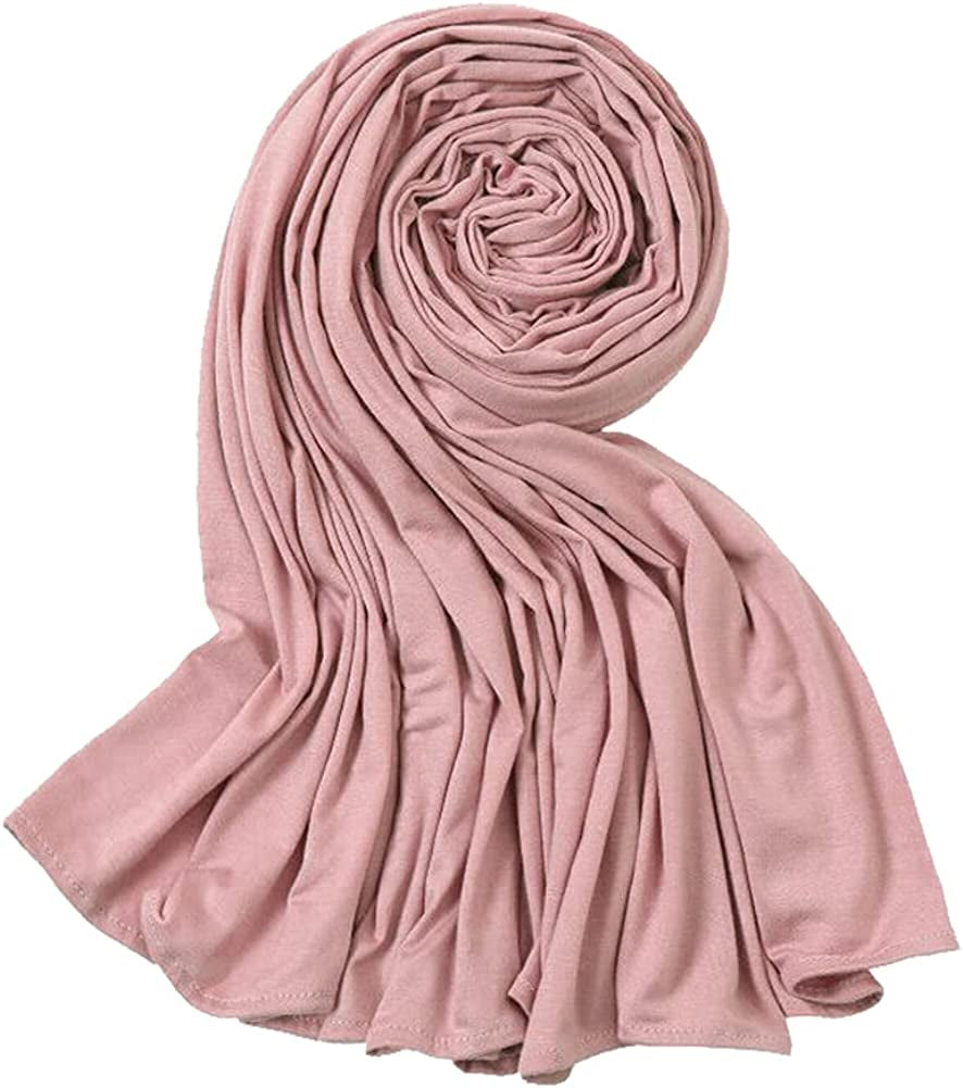 Hophor Soft Stretch Head Wrap Scarfs Long Turban Head Wrap Tie for Women Apparel & Accessories > Clothing Accessories > Bandanas & Headties Hophor Pink  