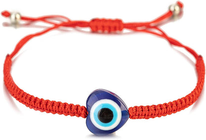 Handmade String Evil Eye Bracelet for Women Men Girls Boys Black Red Thread Adjustable Bracelets Minimalist Jewelry Apparel & Accessories > Jewelry > Bracelets kelistom heart eye  