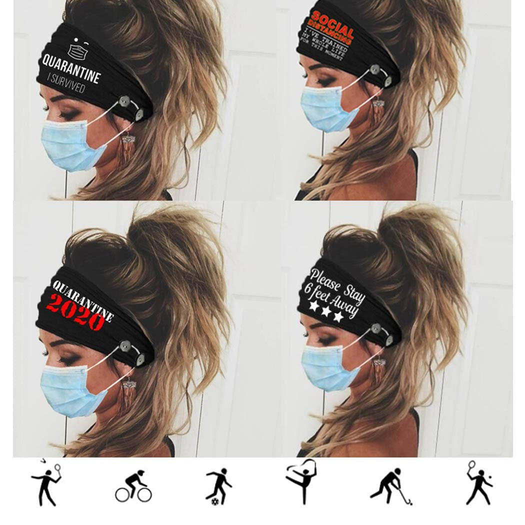 Earent Boho African Headbands Yoga Wide Knot Hair Bands Sweat Printed Headwraps Elastic Turban Headscarfs Multicolor Headwear Outdoor Hair Accessories for Women and Girls (Z-Black) Apparel & Accessories > Clothing Accessories > Headwear Earent   