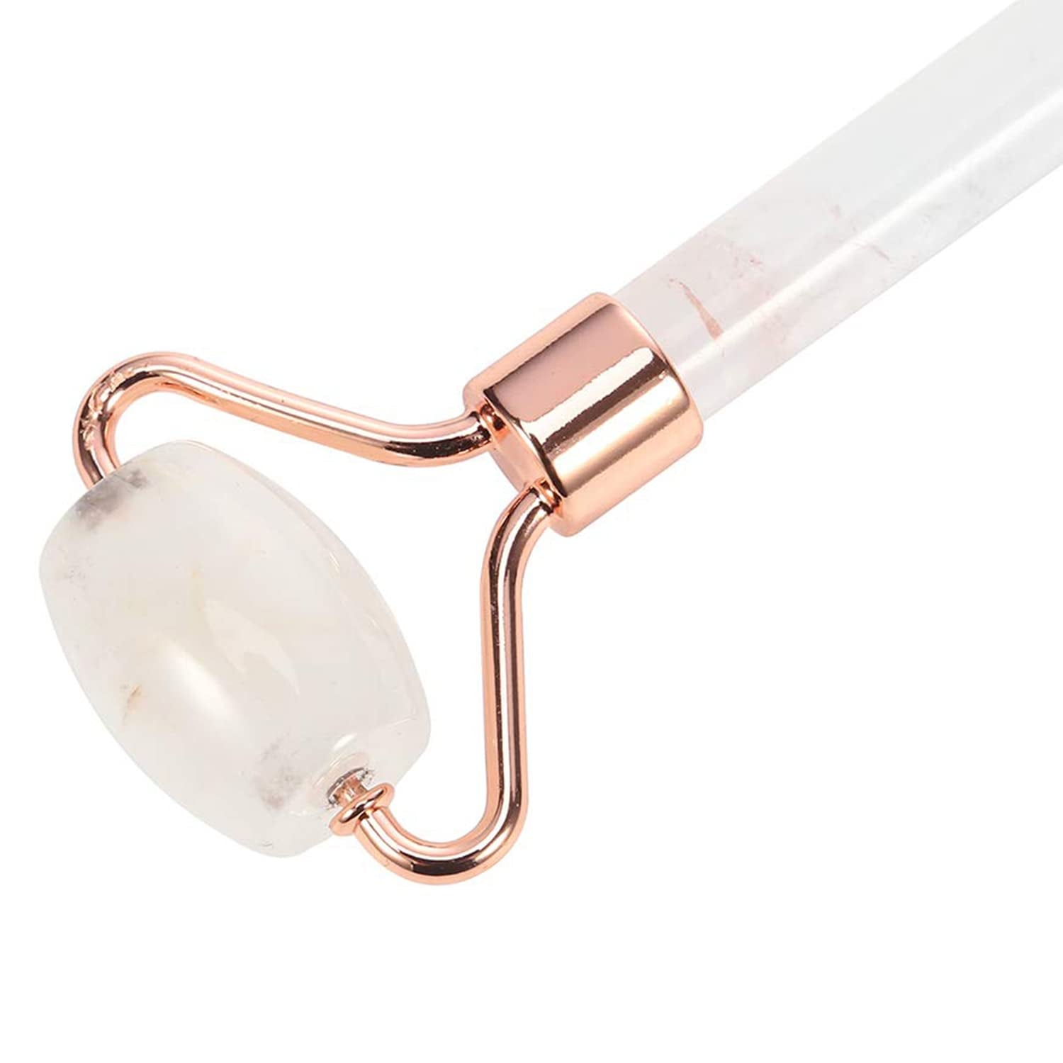 White Face Roller – Skin Care Tool Made of Clear Quartz – Facial Skin Care Products for Improved Circulation – Face Massager Compatible with All Skin Types – for a Fresh and Firm Looking Skin Health & Beauty > Personal Care > Cosmetics > Cosmetic Tools > Skin Care Tools C CRYSTAL LEMON   