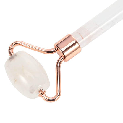 White Face Roller – Skin Care Tool Made of Clear Quartz – Facial Skin Care Products for Improved Circulation – Face Massager Compatible with All Skin Types – for a Fresh and Firm Looking Skin Health & Beauty > Personal Care > Cosmetics > Cosmetic Tools > Skin Care Tools C CRYSTAL LEMON   