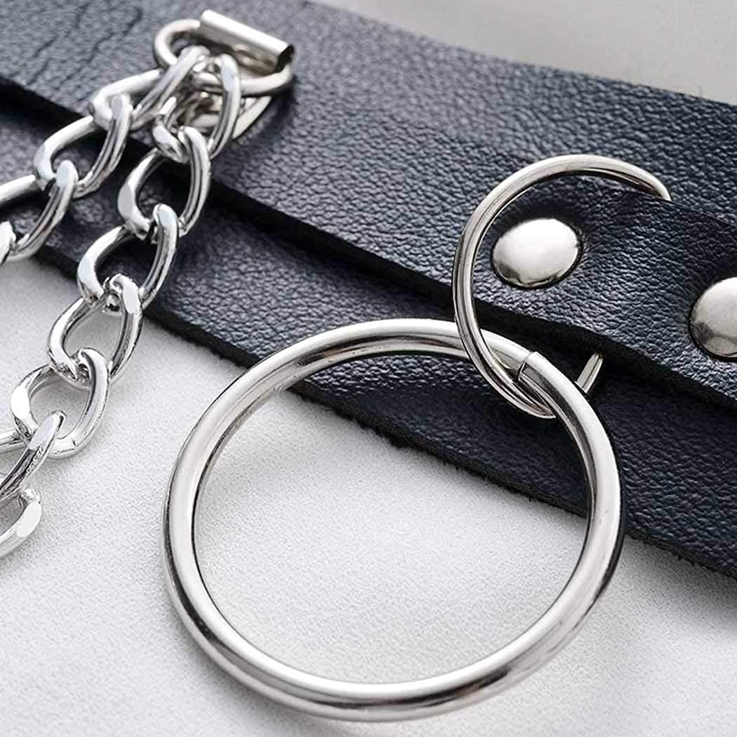 Victray Punk Waist Chain Belt Leather Body Chains Rave Body Jewelry Accessories for Women and Girls (Black) Apparel & Accessories > Jewelry > Body Jewelry Victray   