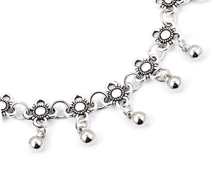 Beach Bells Ankle Bracelets for Women Girls Style Chain Beach Anklet Bracelet Jewelry Anklet Adjustable Size Wave Bracelet Smart Bracelet (Silver, One Size) Apparel & Accessories > Jewelry > Anklets Generic   