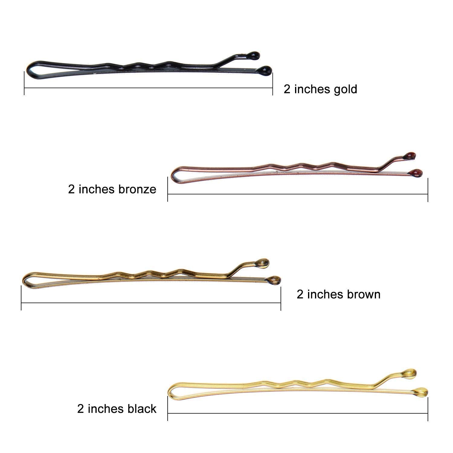 Bobby Pins Set of 96 - Hair Care High-Grade Clip, Multicolors Hairpin, Safe Rounded Tips, Peel-Resistant Double Coating, Ultra Durable Premium Bobbie Pins Set Health & Beauty > Personal Care > Hair Care Onwon   