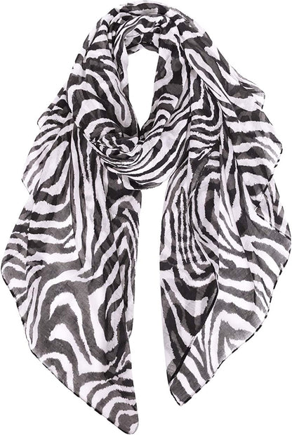 GERINLY Scarves - Animal Print Shawl Wraps Fashion Zebra Pattern Scarf for Women Apparel & Accessories > Clothing Accessories > Scarves & Shawls GERINLY Zebra  