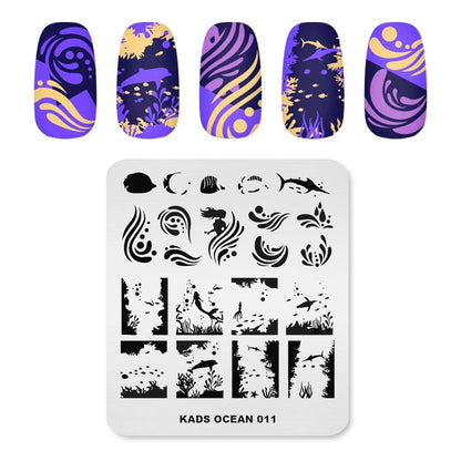 KADS Stamping Plates for Nail Art Ocean Seahorse Shell Starfish Template Image Plate Stencil Nails Tool (OC010) Health & Beauty > Personal Care > Cosmetics > Cosmetic Tools > Nail Tools KADS OC011  
