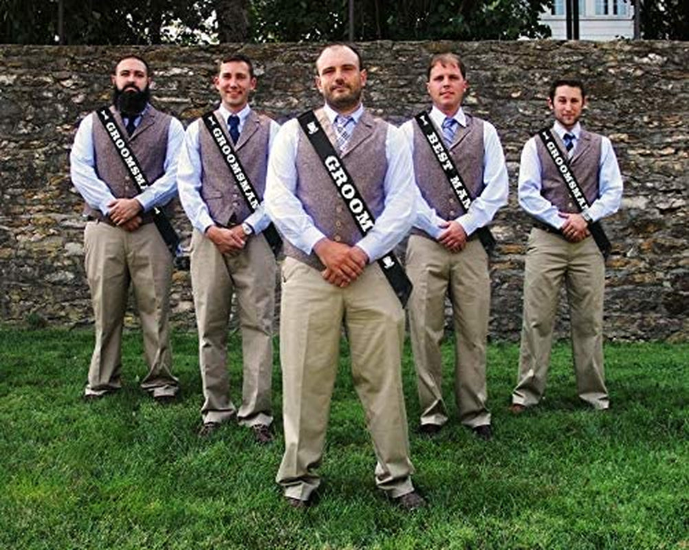 Brosash Groom Sash, Bachelor Party Sash Groom to Be Ideas Supplies Gifts Joke Favors Bachelorette Party Supplies Decorations Decor Wedding Shower Gift Bride Engagement Bridal (White) Apparel & Accessories > Clothing Accessories > Sashes Brosash   